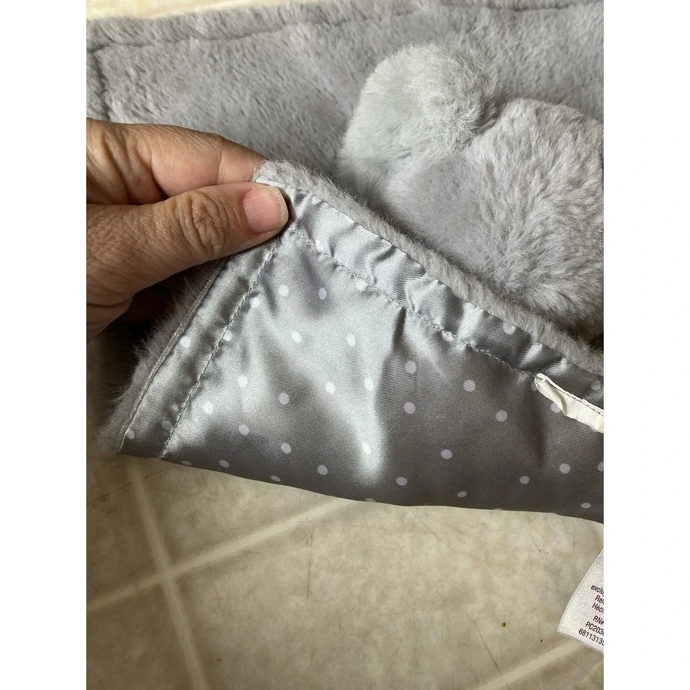 PARENT'S‎ CHOICE Gray Elephant Flower Satin Lovey Security Blanket Soft Plush